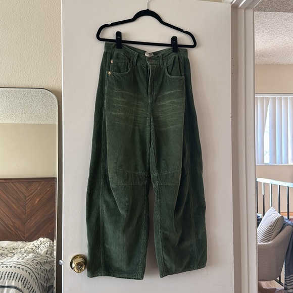 NWT - we the free, good luck, corduroy pants in green - Picture 5 of 7